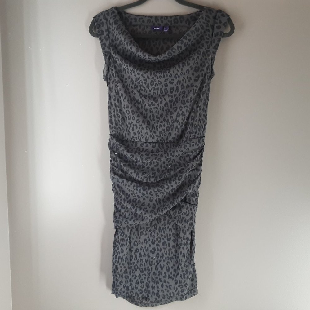 Mexx Body Con Ruched Leopard Print Dress | S